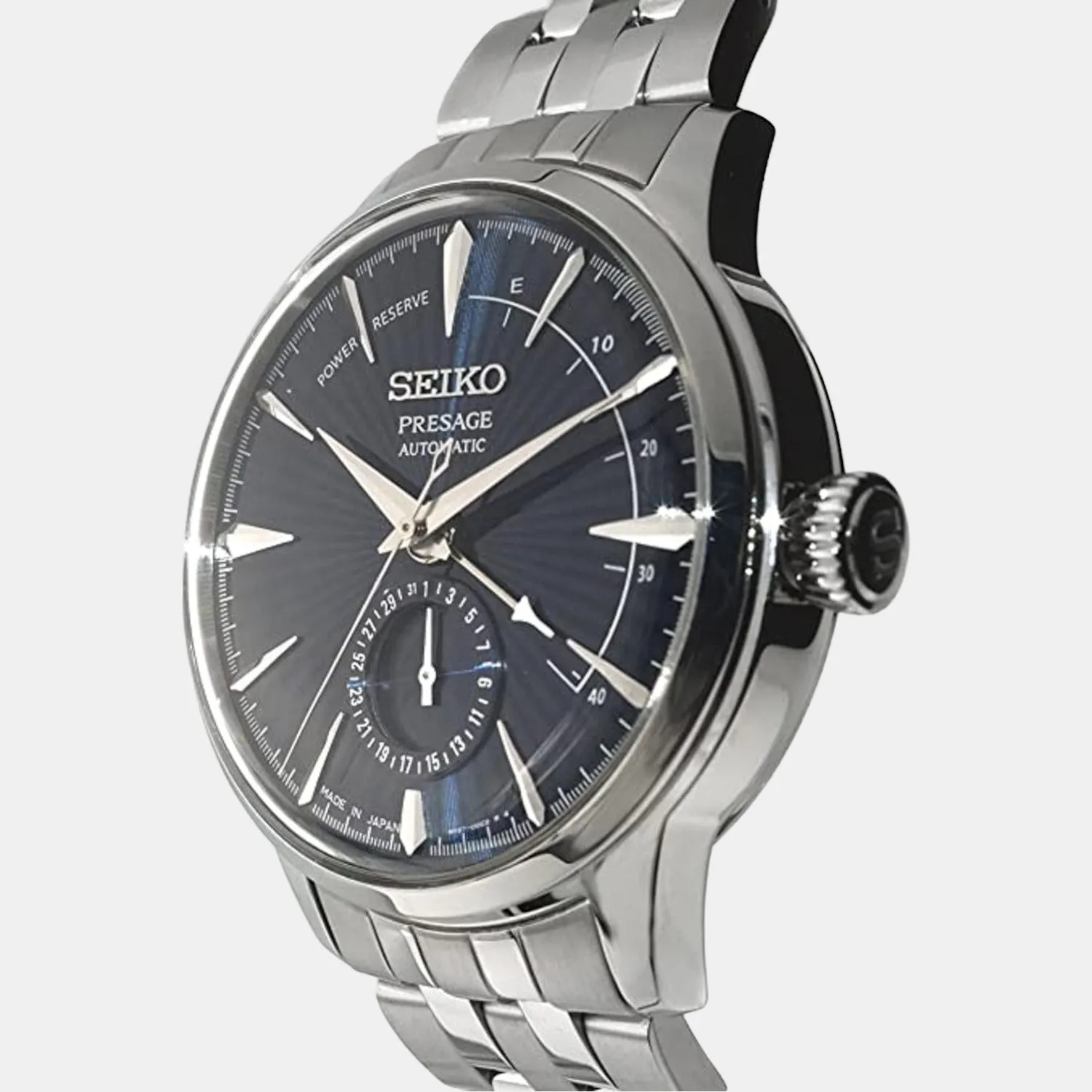 Presage Men's Blue Analog Stainless Steel Automatic Watch SSA347J1