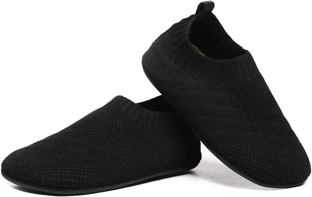 QZKDM Indoor Outdoor Non-Slip Toddler Slippers Shoes Lightweight Kids First Walkers House Shoes for Boys Girls with Rubber Sole Grip