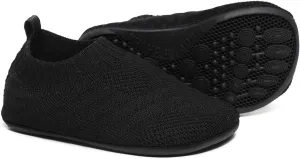 QZKDM Indoor Outdoor Non-Slip Toddler Slippers Shoes Lightweight Kids First Walkers House Shoes for Boys Girls with Rubber Sole Grip
