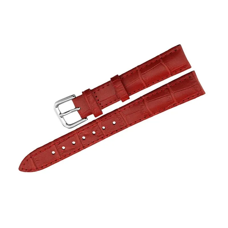 Replacement Snakeskin Leather Watch Straps Compatible with 19mm Watches