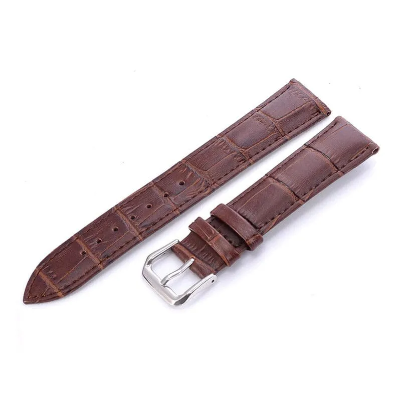 Replacement Snakeskin Leather Watch Straps Compatible with 19mm Watches