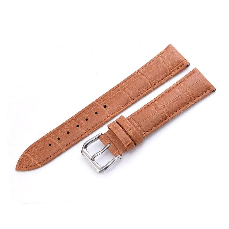 Replacement Snakeskin Leather Watch Straps Compatible with 19mm Watches