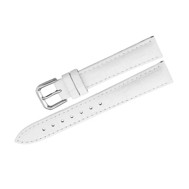 Replacement Snakeskin Leather Watch Straps Compatible with 19mm Watches