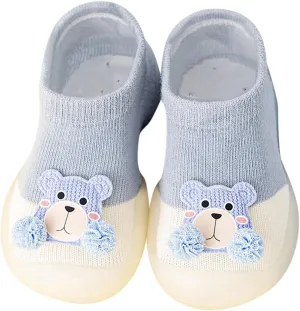 sfdgfhyf Toddler Soft Bottom Sneaker Toddler Kids Infant Newborn Baby Boys Girls Shoes Cute Cartoon Soft Soles (Blue, 2-3 Years)