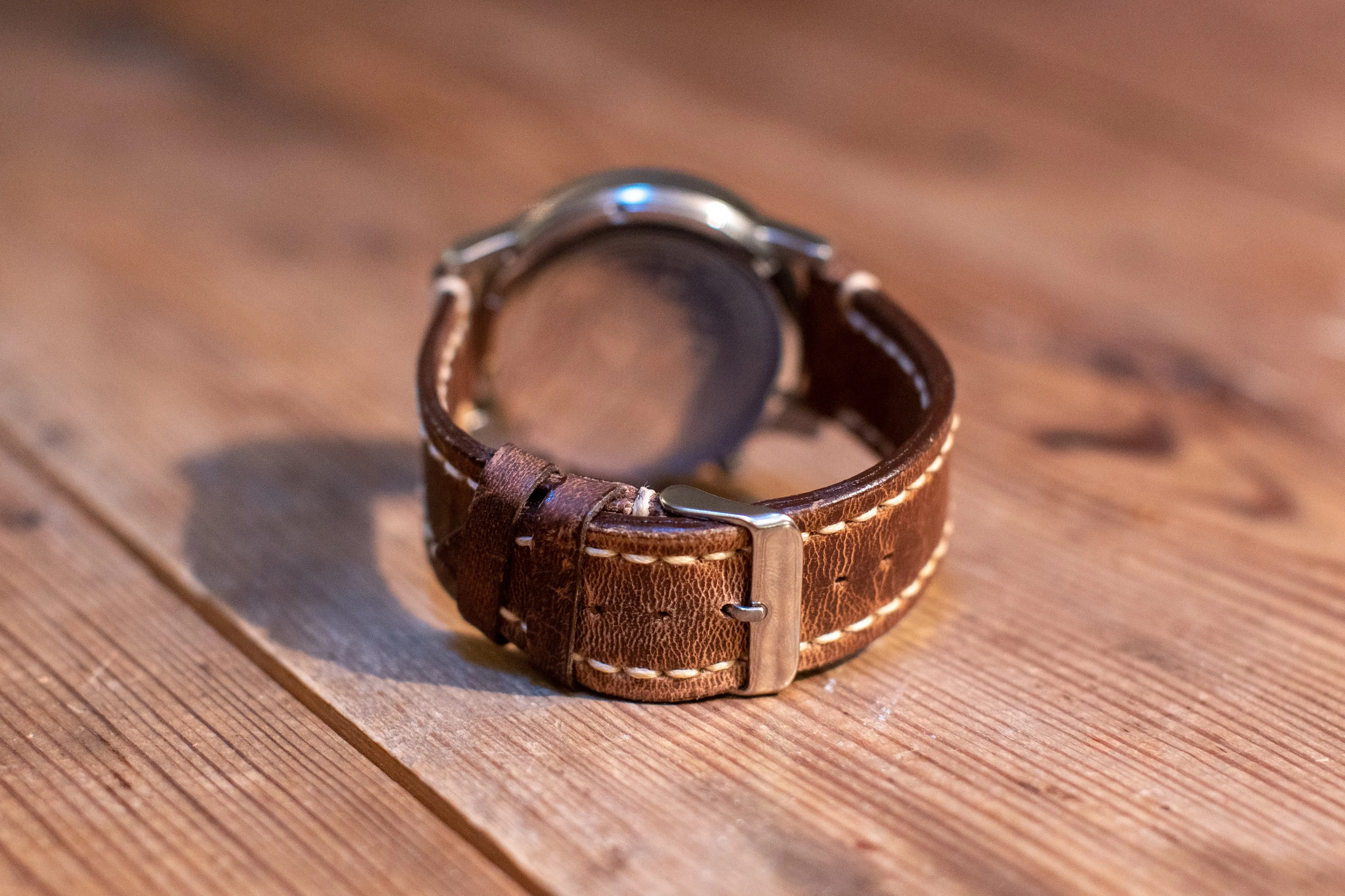 Silver Buckle Watch Strap