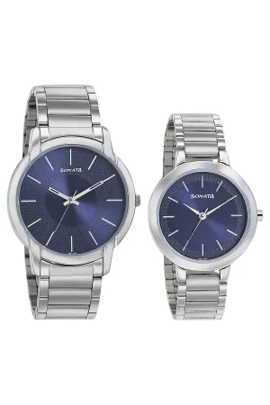 SONATA Steel Strap Couple Watch