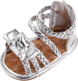 Summer Girls Shoes Sandals Bow Rubber Baby Soft Boys Walking Flat Sole Non-Slip Baby Shoes Slides for Girls Size 3