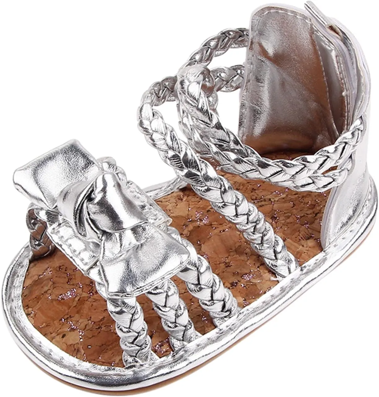 Summer Girls Shoes Sandals Bow Rubber Baby Soft Boys Walking Flat Sole Non-Slip Baby Shoes Slides for Girls Size 3