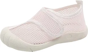 Summer New Hollowed Breathable Mesh Shoes Boys Baotou Anti Kick Sandals Girls Solid Color Beach Shoes Girls Wedges