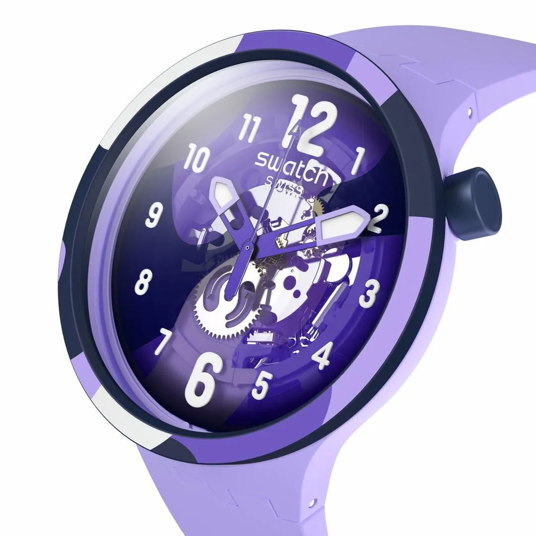 Swatch Look Right Thru Violet Quartz Watch