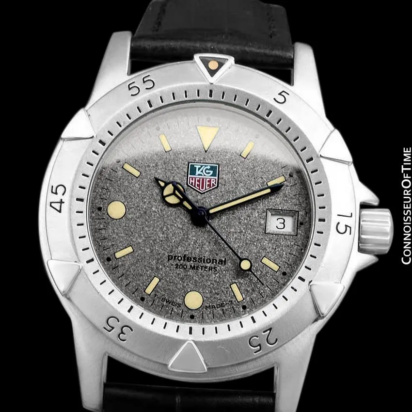 TAG Heuer Professional 1500 Mens Divers Granite Dial Watch - Stainless Steel - WD1211-K-20