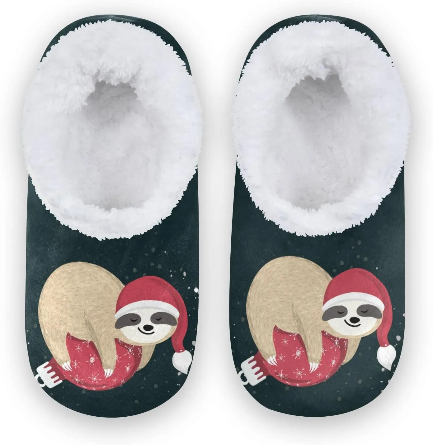 The Most Wonderful Time Kids House Slippers Red Green Buffalo Plaid Boys Closed Back Fuzzy Feet Slippers Girls Coral Fleece Slipper Socks No Skid Warm Cozy Home Slippers For Indoor Outdoor Winter