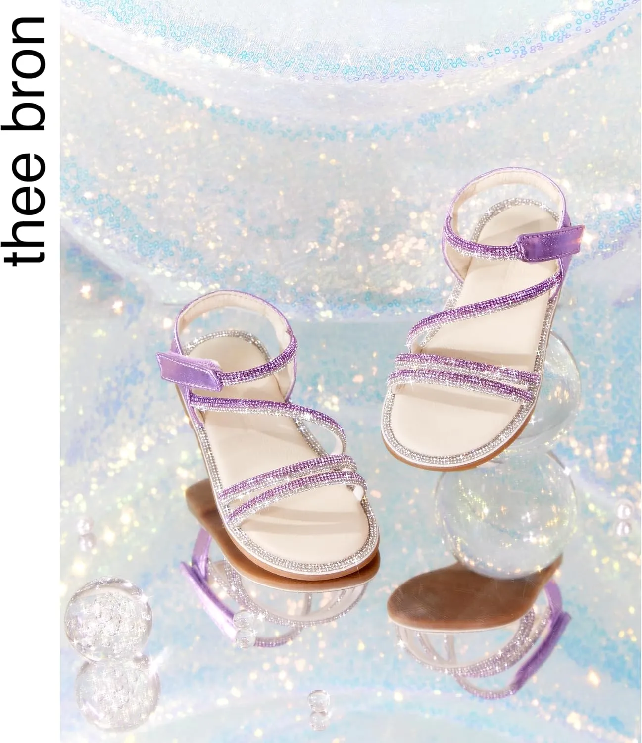 THEE BRON Toddler Girls Dress Sandals Kids Butterfly Floral Summer Sandalias Shoes