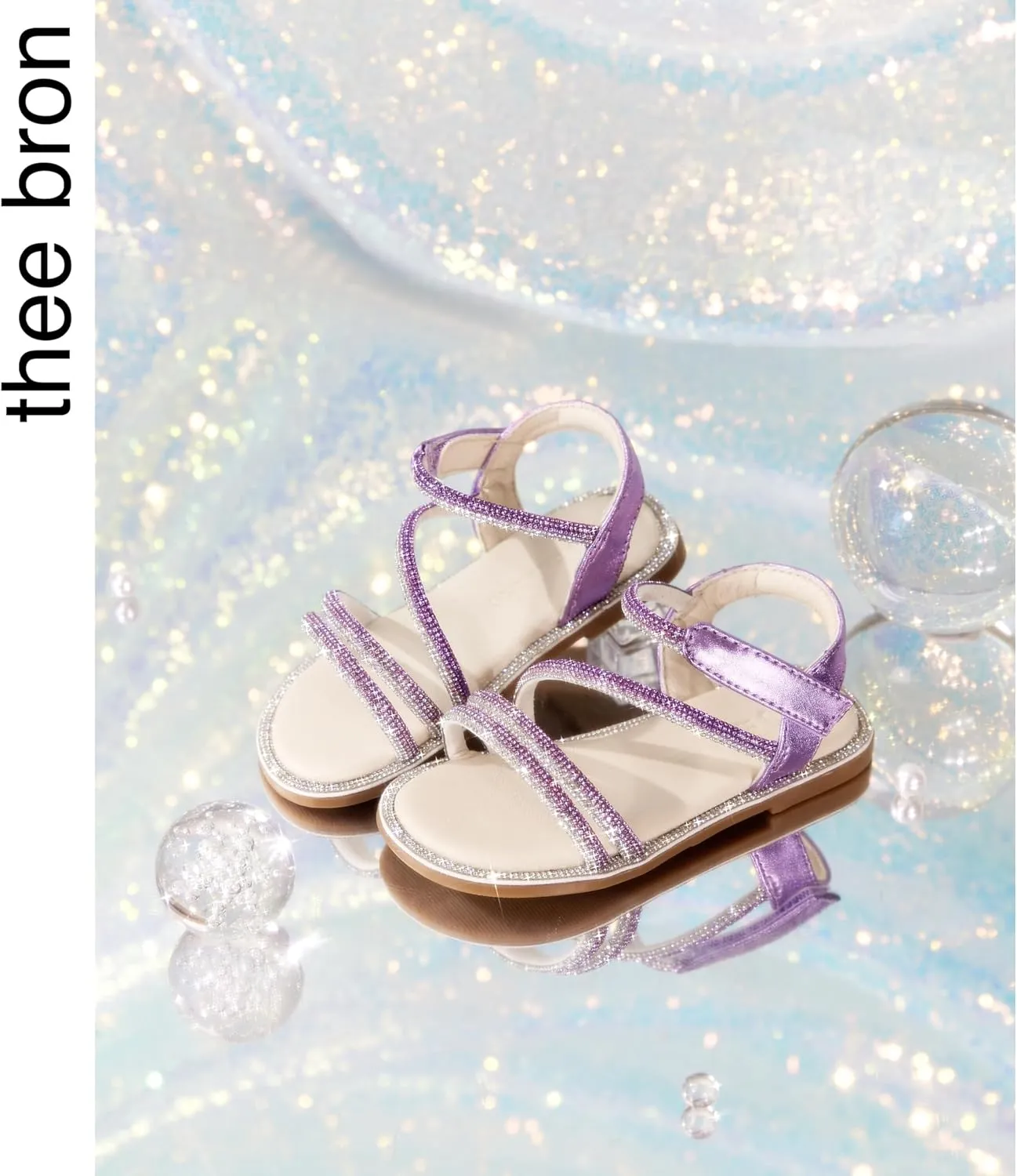 THEE BRON Toddler Girls Dress Sandals Kids Butterfly Floral Summer Sandalias Shoes