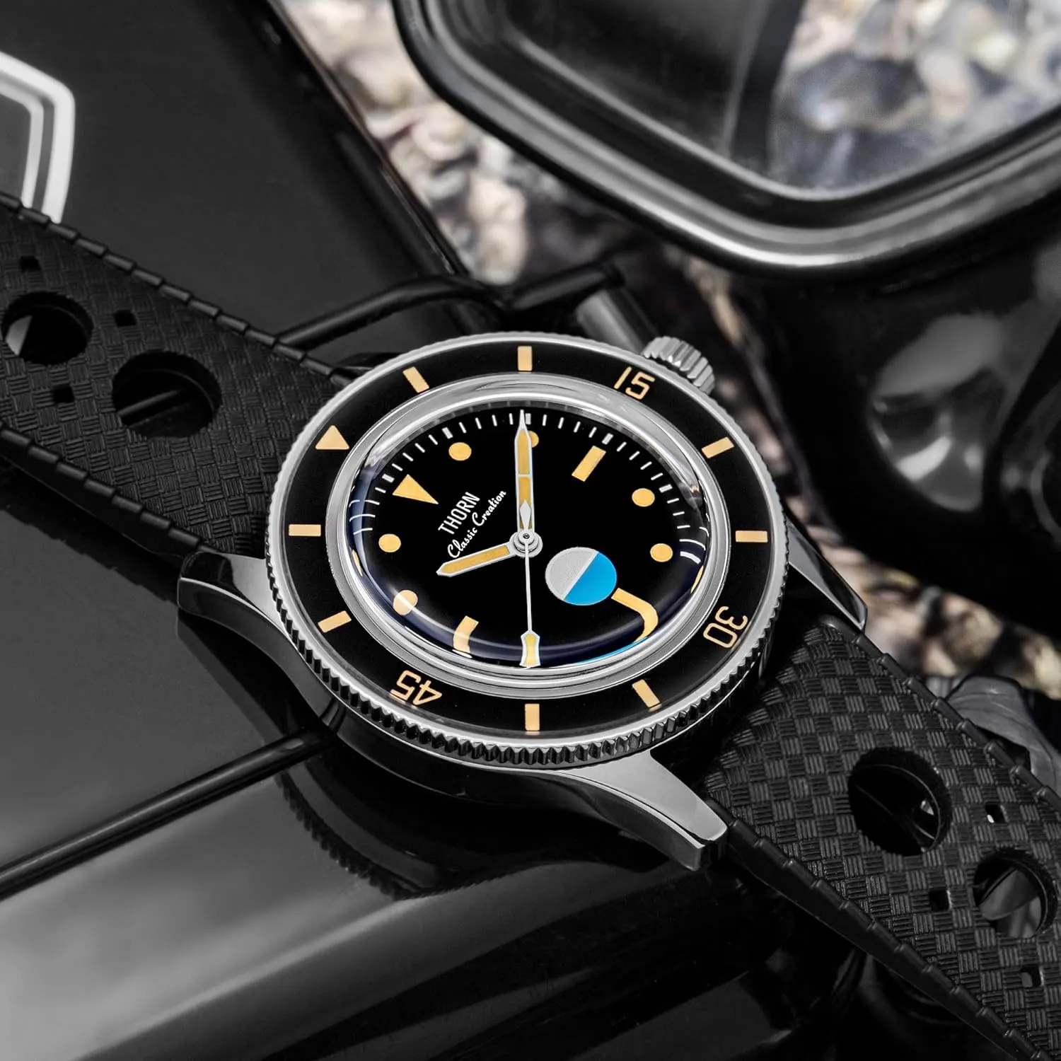 Thorn Titanium Case PT5000 Movement Sapphire Luminous 38mm Automatic Mechanical Diver Watches 20ATM Waterproof