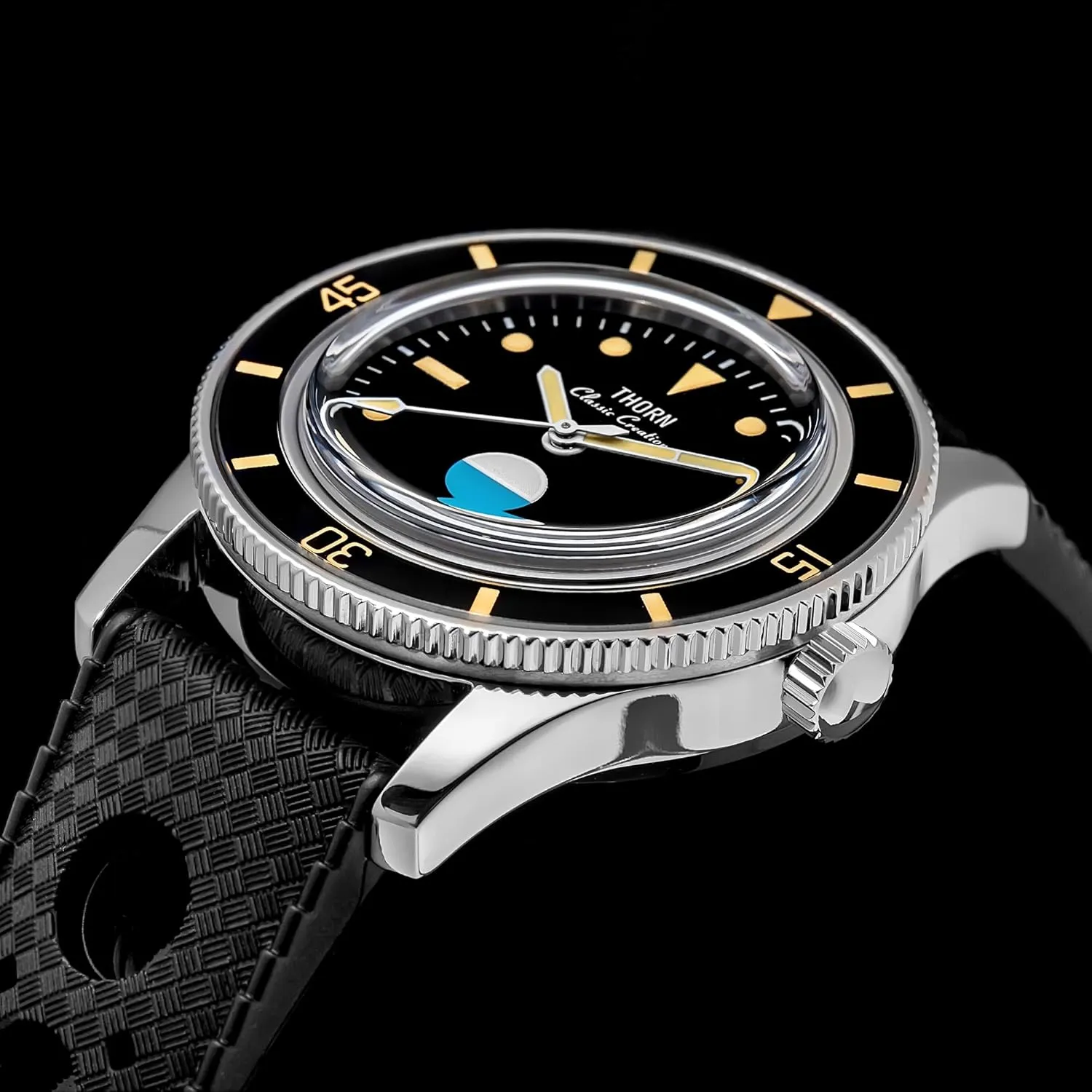 Thorn Titanium Case PT5000 Movement Sapphire Luminous 38mm Automatic Mechanical Diver Watches 20ATM Waterproof
