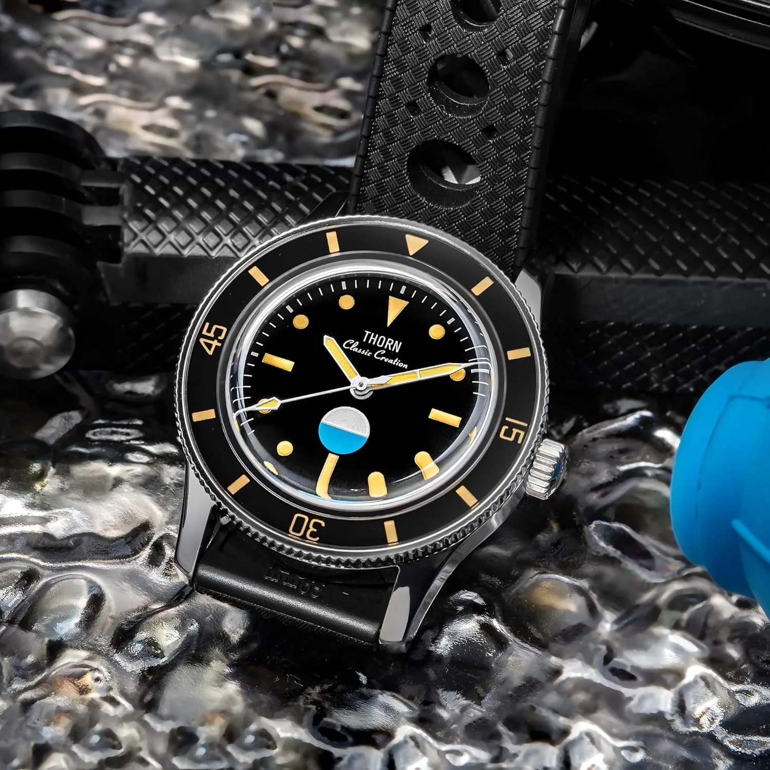 Thorn Titanium Case PT5000 Movement Sapphire Luminous 38mm Automatic Mechanical Diver Watches 20ATM Waterproof