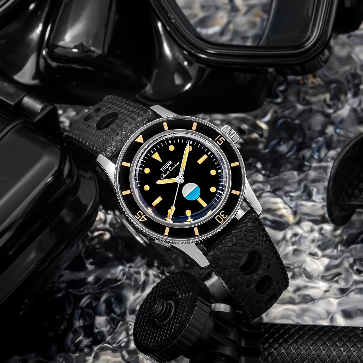 Thorn Titanium Case PT5000 Movement Sapphire Luminous 38mm Automatic Mechanical Diver Watches 20ATM Waterproof