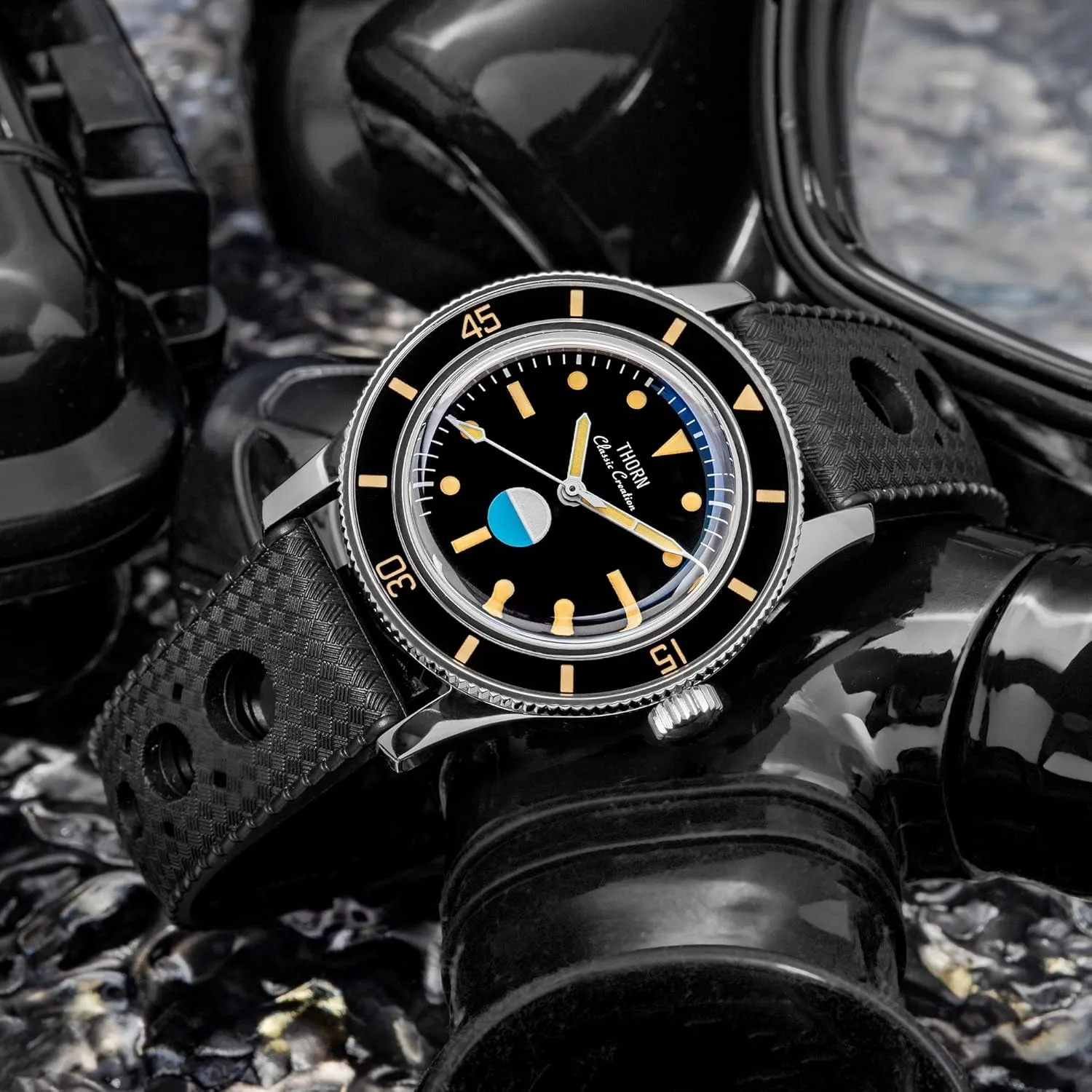 Thorn Titanium Case PT5000 Movement Sapphire Luminous 38mm Automatic Mechanical Diver Watches 20ATM Waterproof