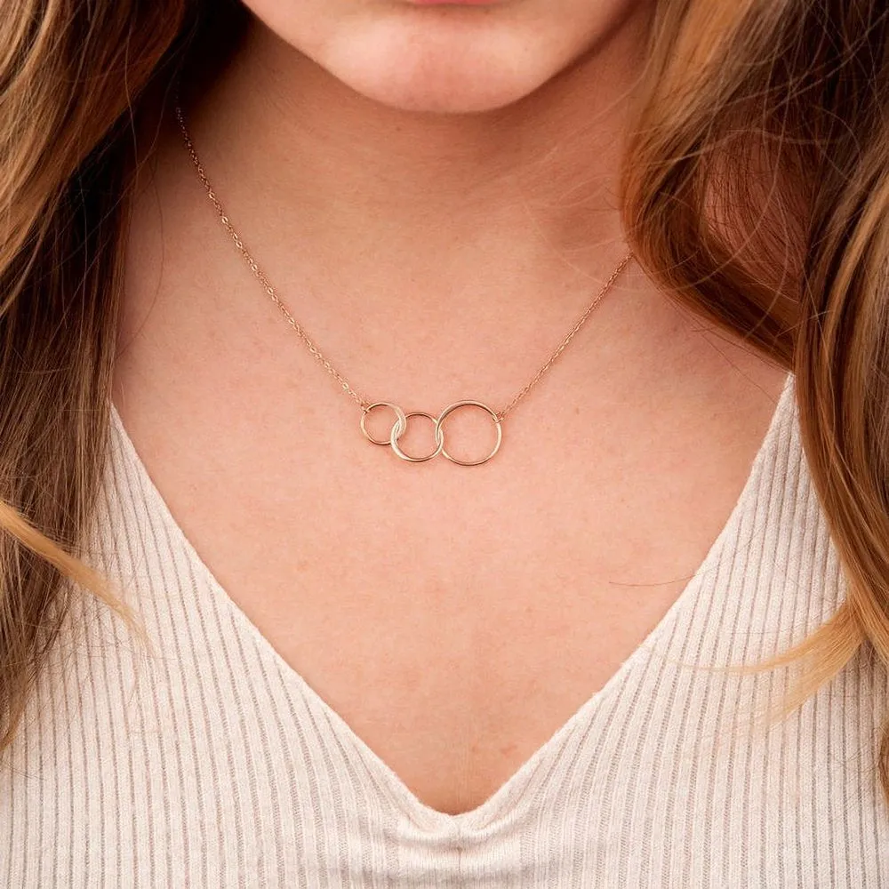 Three Generation Gift for Grandma, Mother, Daughter, Gift for Mom, Gift for Her, Gift for Mother's Day with Gift Box and Ship Next Day! [Gold Triple Infinity Cube , No-Personalized Card]