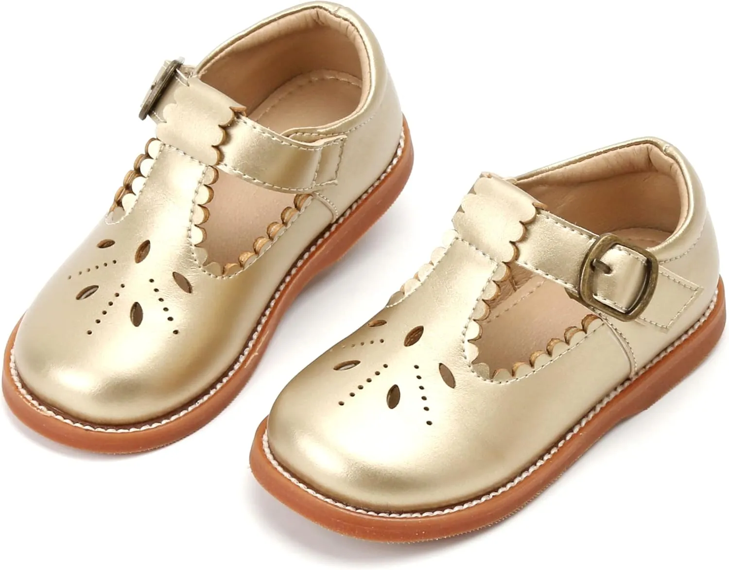 Todder Little Girls Oxford Shoes Mary Jane T-Strap School Uniform Party Dress Flat Shoes