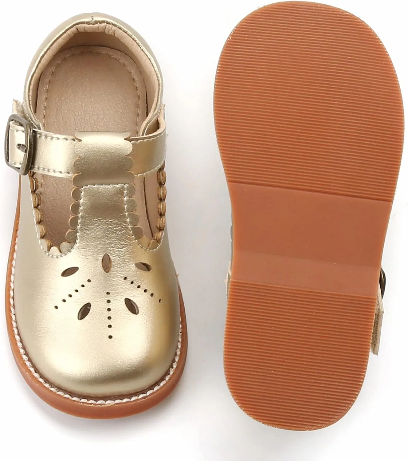 Todder Little Girls Oxford Shoes Mary Jane T-Strap School Uniform Party Dress Flat Shoes