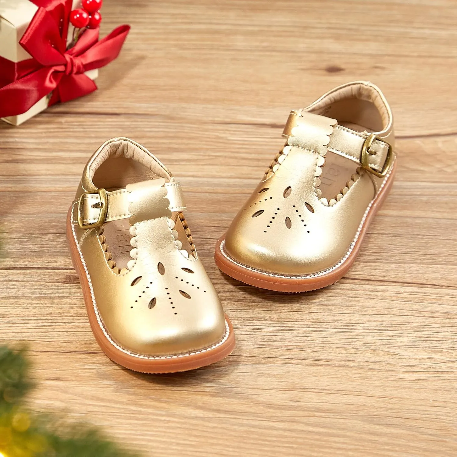 Todder Little Girls Oxford Shoes Mary Jane T-Strap School Uniform Party Dress Flat Shoes