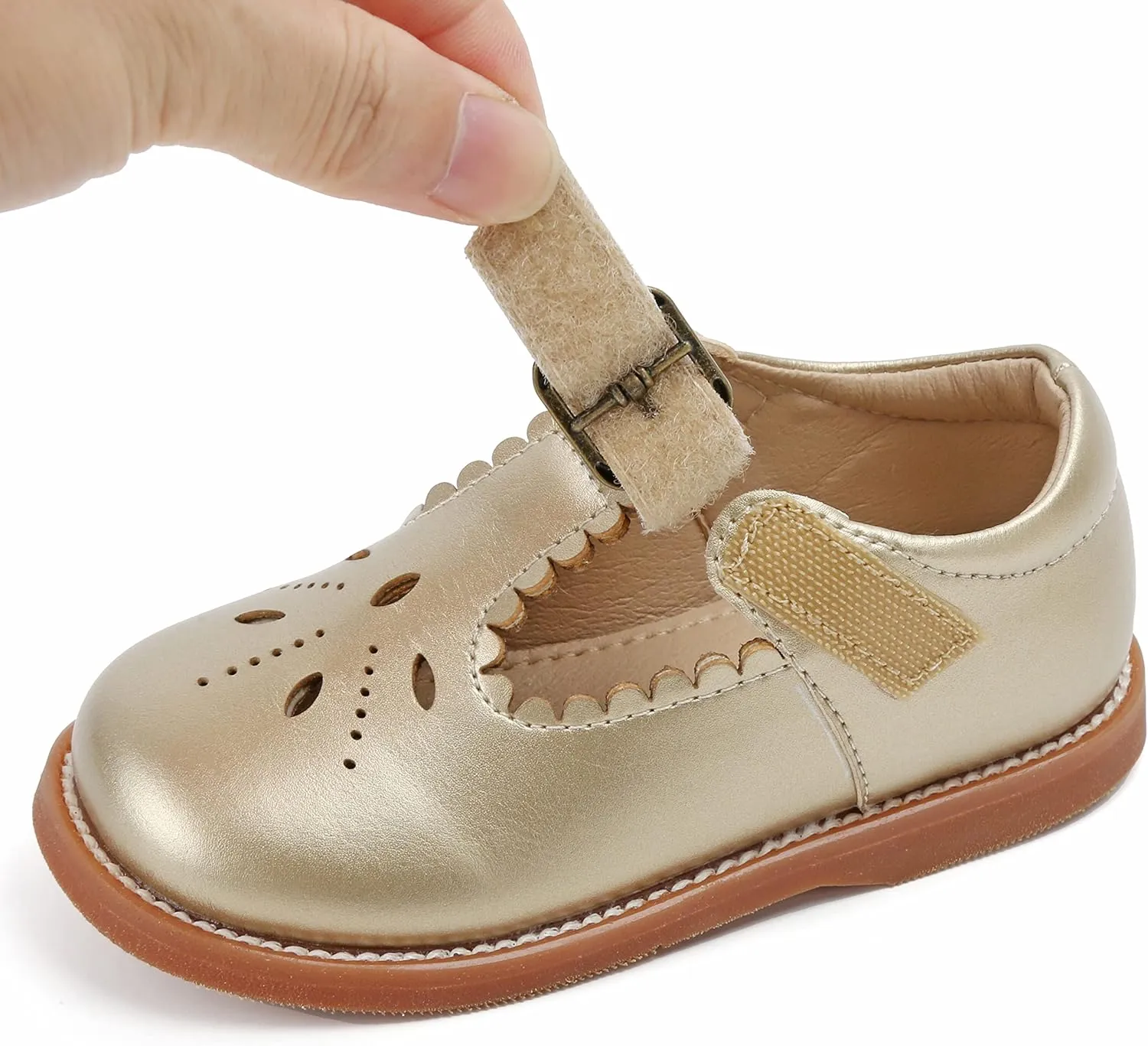 Todder Little Girls Oxford Shoes Mary Jane T-Strap School Uniform Party Dress Flat Shoes