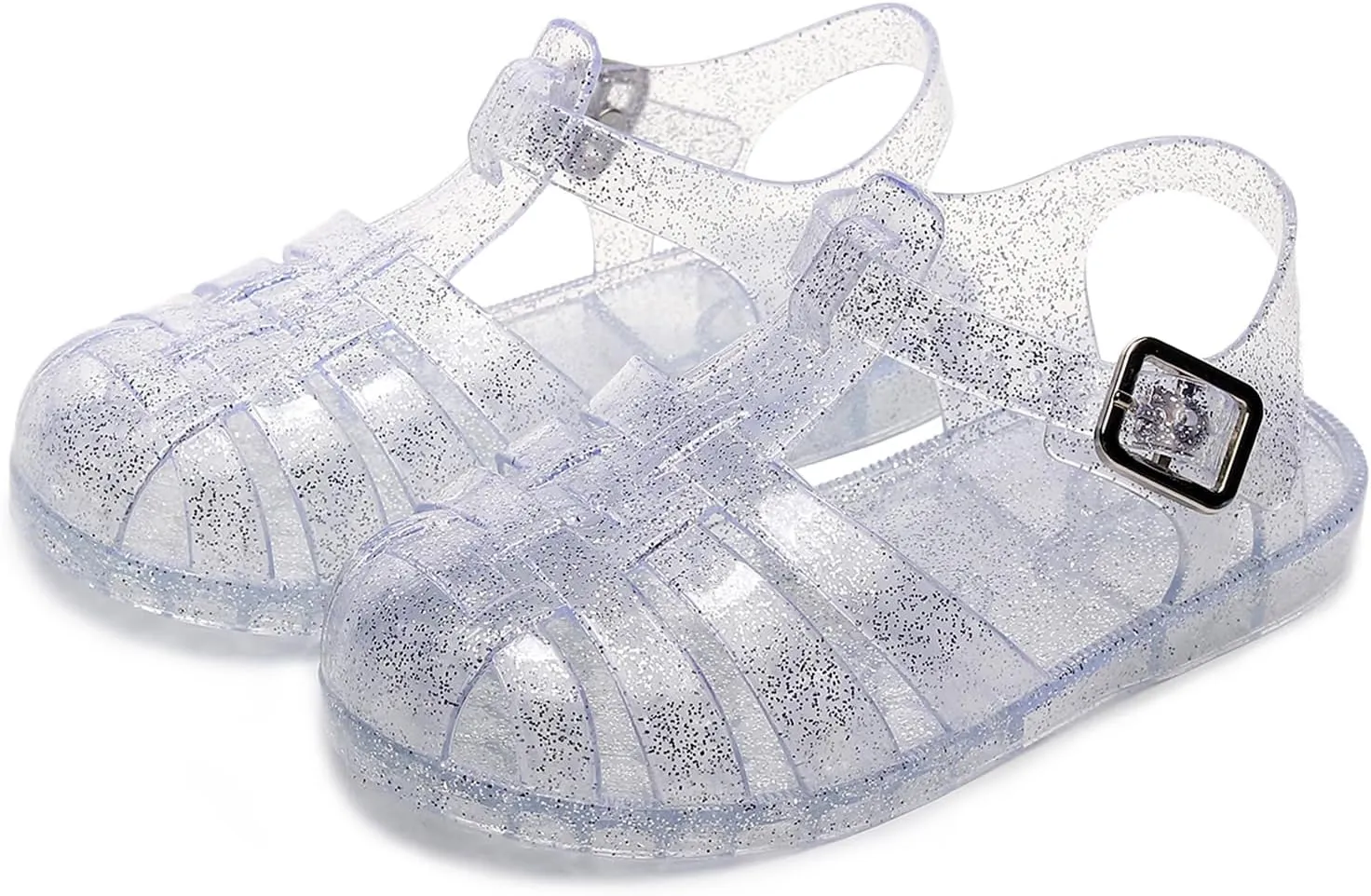 Toddler Girls Jelly Sandals Soft Rubber Sole Closed Toe Beach Summer Shoes Princess Flat