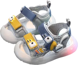 Toddler Kids Baby Girls Boys Sandals Girls Shoes Soft Sole Colorful Bright Light Baotou Sandals Non Boys Slides Size 5
