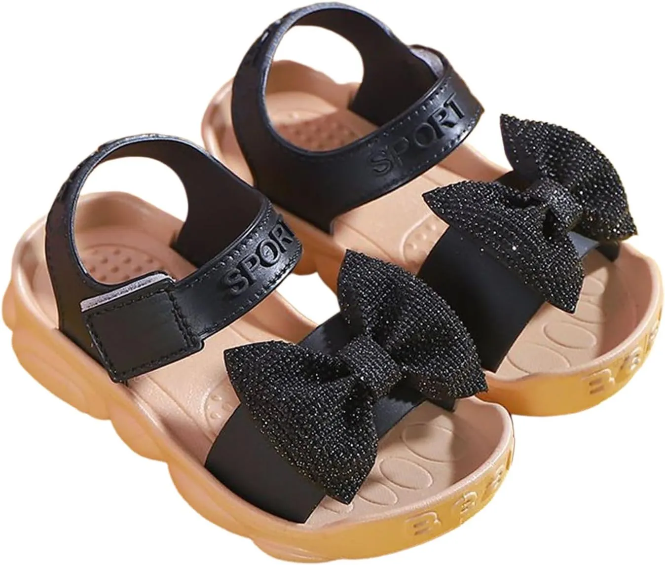 Toddler Kids Infant Girls Soild Bowknot Princress Shoes Soft Sole Non Slip First Walkers Prewalker Beach Kids Strap