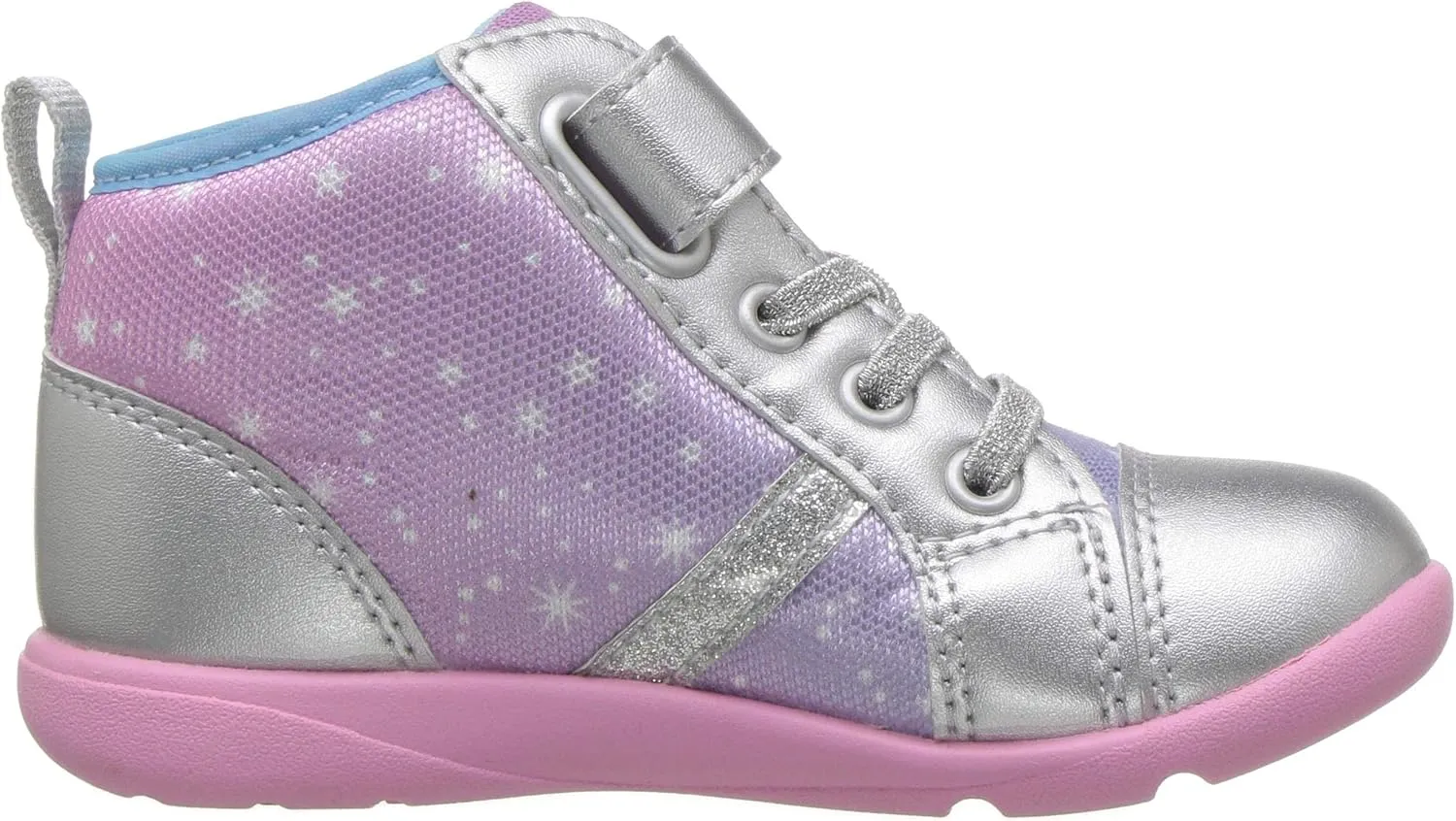 TSUKIHOSHI 2560 Star Strap-Closure Machine Washable Child Sneaker Shoe with Wide Toe Box and Slip-Resistant, Non-Marking Outsole - for Toddlers and Little Kids, Ages 1-8