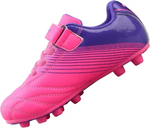 Vizari Soccer Cleats Boys Girls | Firm Ground Football Shoes | Light Secure Fit with Hook & Loop Strap | Toddlers, Little/Big Kid
