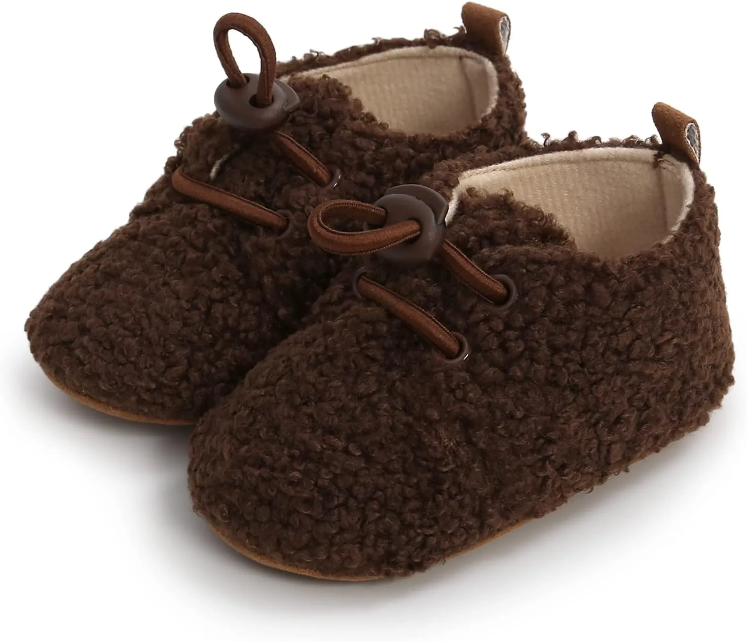 WILLFUN Baby Girls Boys Fleece Booties Infant Winter Indoor Slippers Soft Sole Toddler First Walkers Crib Shoes