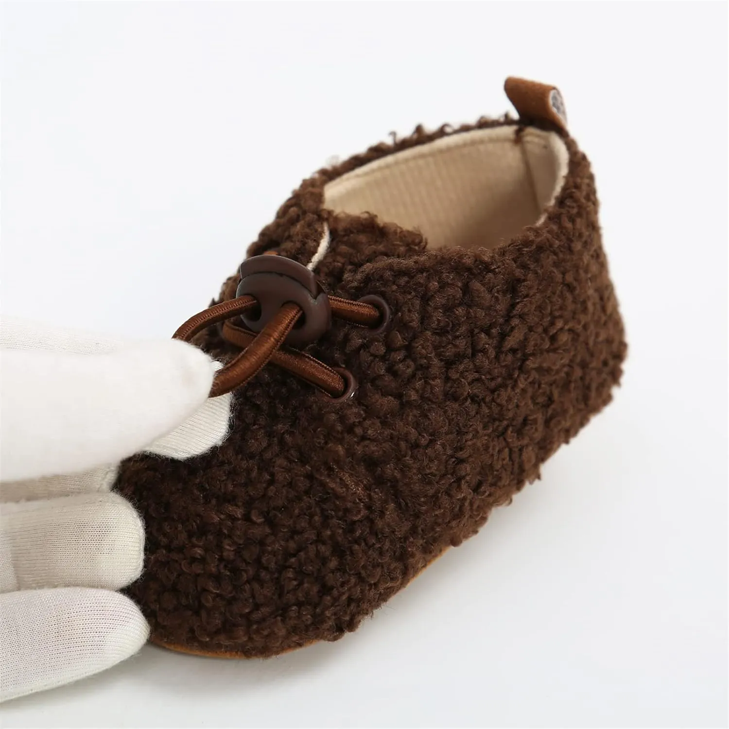 WILLFUN Baby Girls Boys Fleece Booties Infant Winter Indoor Slippers Soft Sole Toddler First Walkers Crib Shoes
