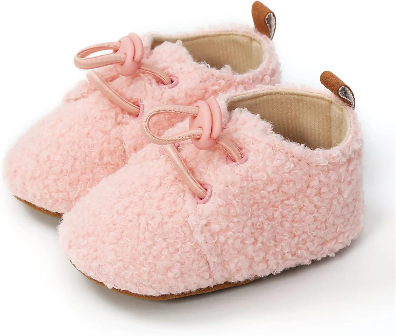 WILLFUN Baby Girls Boys Fleece Booties Infant Winter Indoor Slippers Soft Sole Toddler First Walkers Crib Shoes