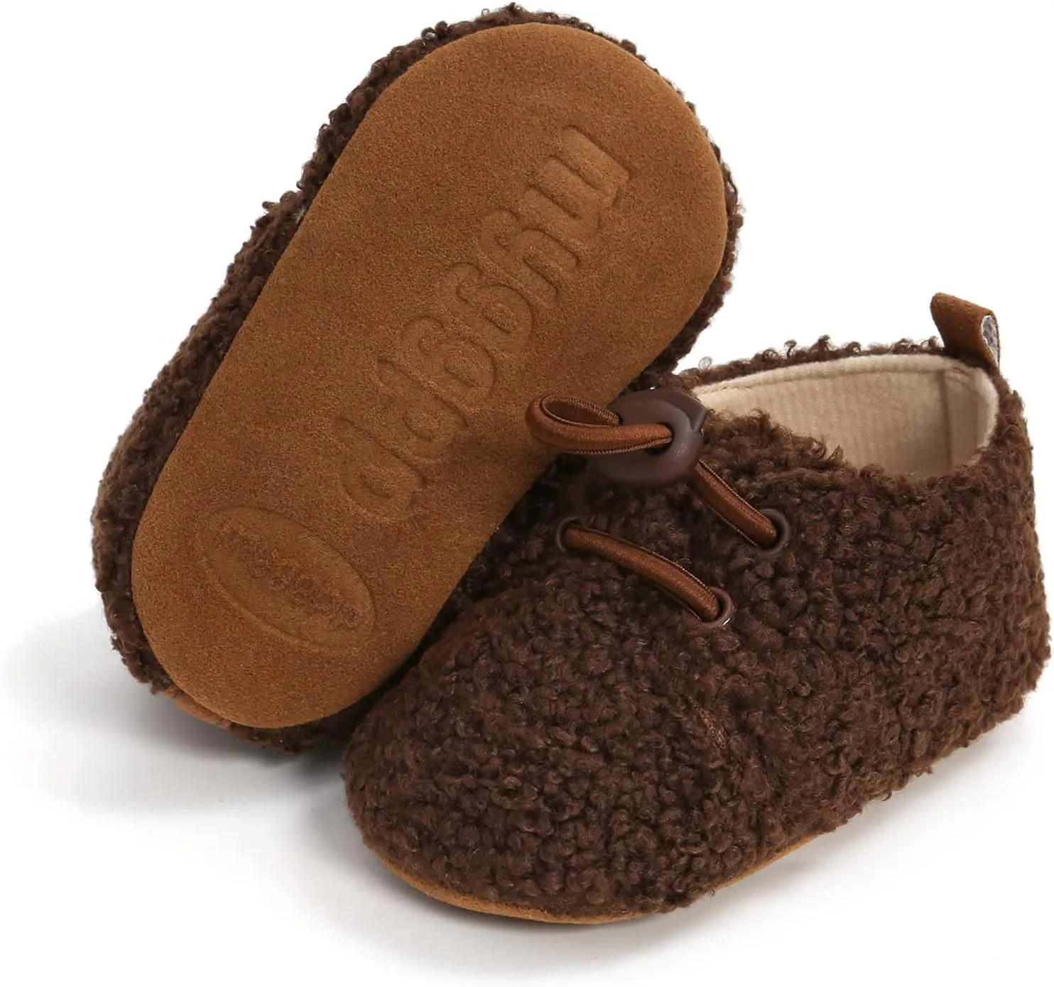 WILLFUN Baby Girls Boys Fleece Booties Infant Winter Indoor Slippers Soft Sole Toddler First Walkers Crib Shoes