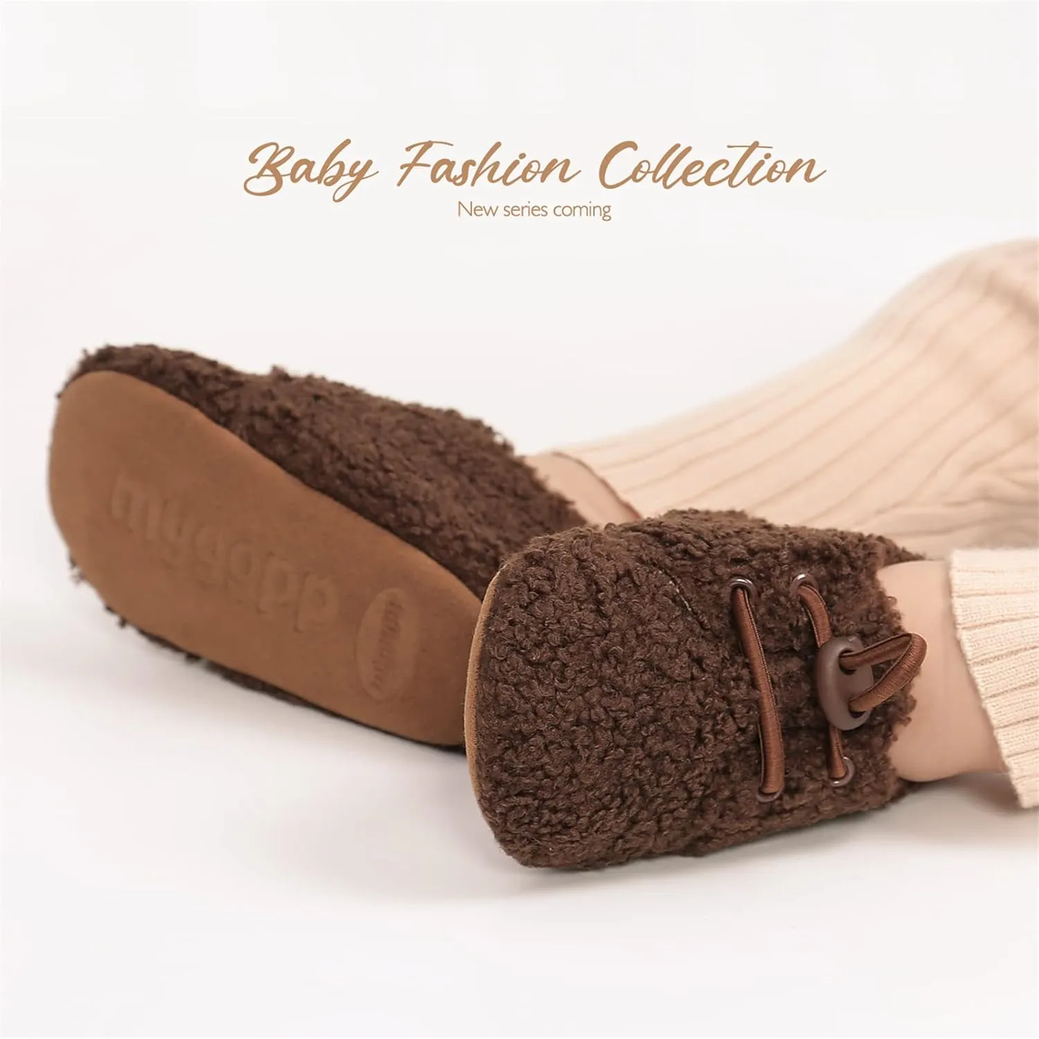 WILLFUN Baby Girls Boys Fleece Booties Infant Winter Indoor Slippers Soft Sole Toddler First Walkers Crib Shoes