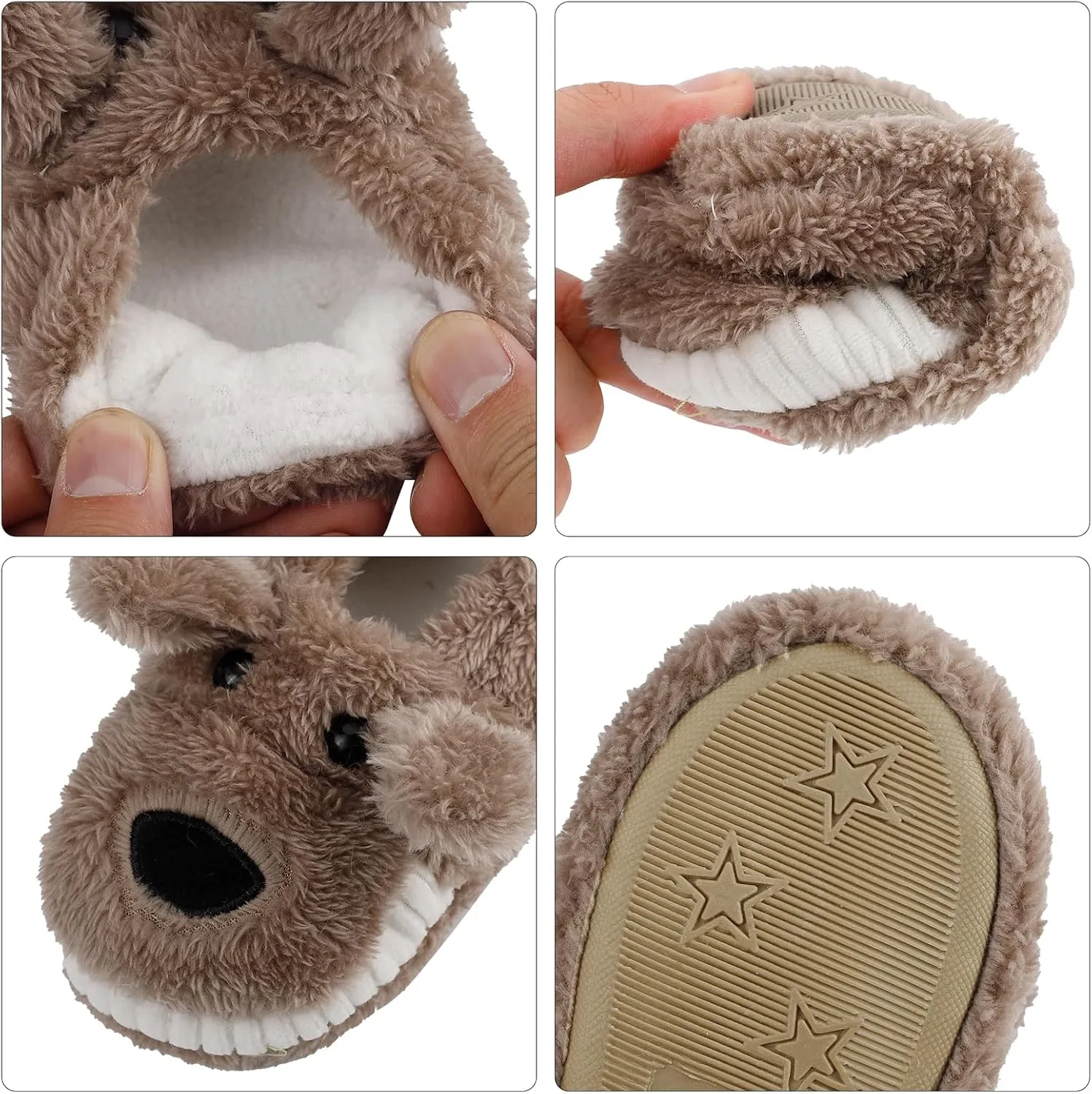 Winter Slippers For Girls Cartoon Animal Slippers Toddler Warm Plush House Shoes Little Kids Home Slippers