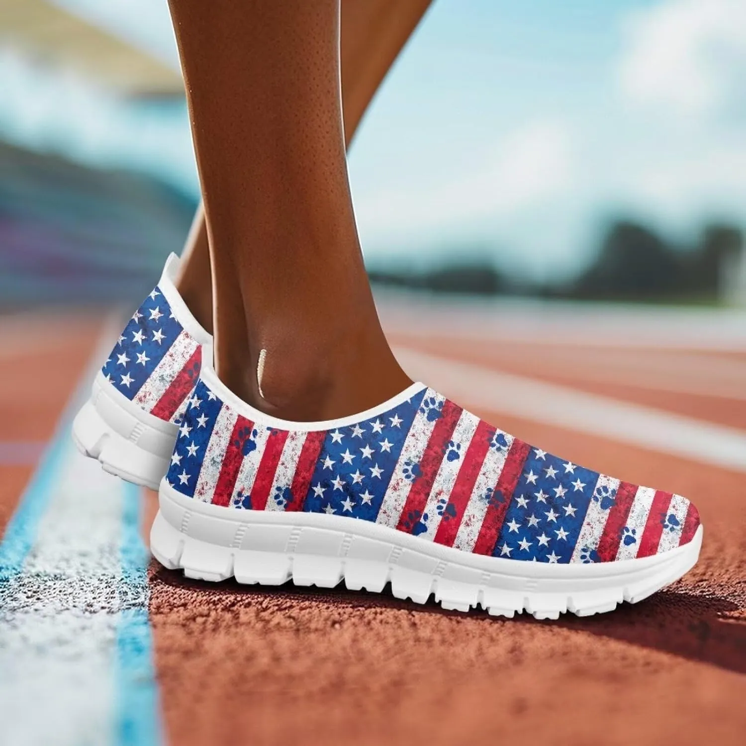 Women's Fashion Sneakers Slip On Walking Loafers Travel ShoesWhite Sole